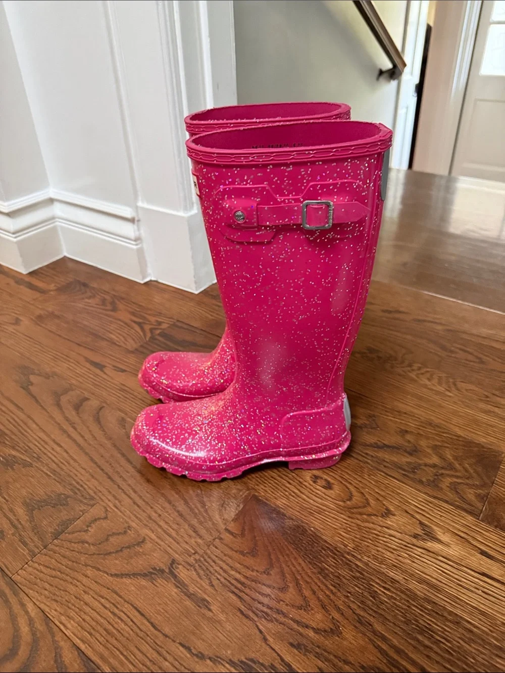 Hunter Kids Hot Pink Glitter Rain Boots